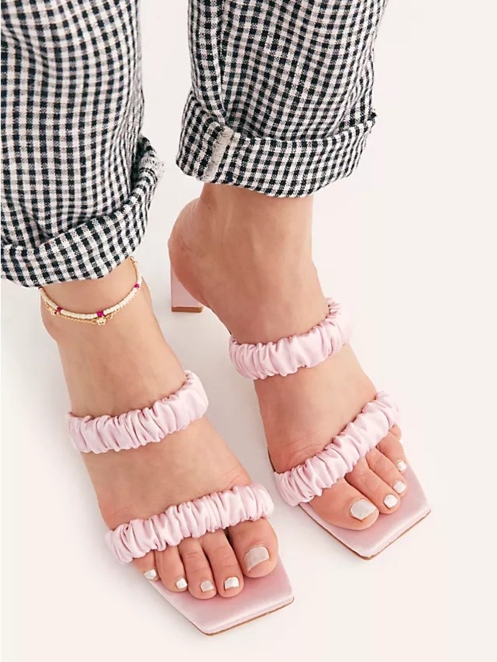SENSO free people juniper mules Pink satin Heels Straps
